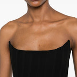 Top stile bustier in nero 
