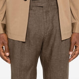 Pantaloni con regolazioni laterali in marrone Briglia 1949 - uomo 