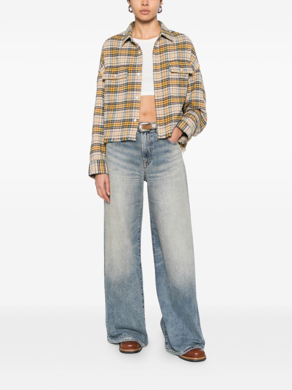 Camicia  tartan in giallo R13 - donna 