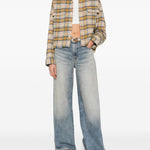 Camicia  tartan in giallo R13 - donna 