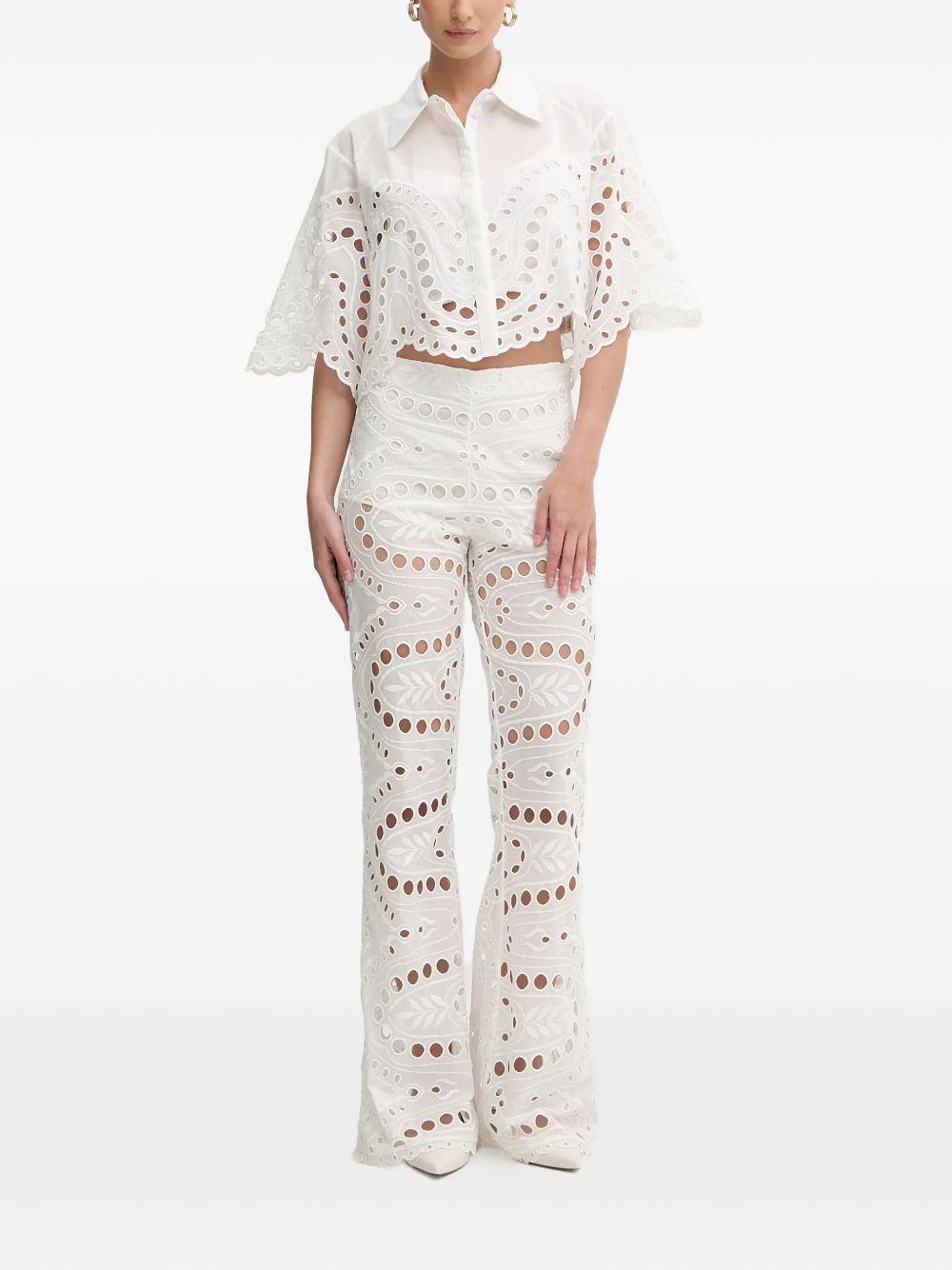 Camicia Storm in pizzo sangallo in bianco Charo ruiz ibiza 1989 - donna 
