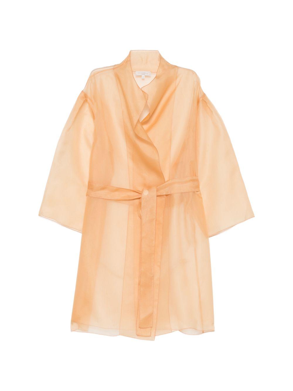 Abito semi-trasparente con cintura in arancione Antonelli - donna 