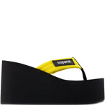 Sandali con applicazione in nero e giallo Coperni - donna 