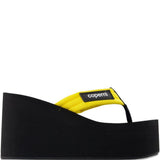 Sandali con applicazione in nero e giallo Coperni - donna 