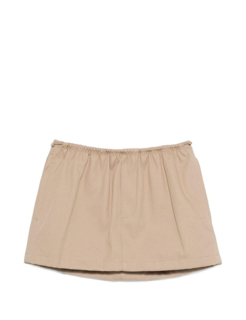 Minigonna con coulisse in vita in beige Alexander wang - donna 