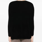 Maglione con scollo a V in nero Gotha - donna 