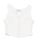 Top con scollo a v in bianco Giuseppe di morabito - donna 