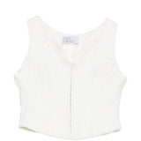 Top con scollo a v in bianco Giuseppe di morabito - donna 
