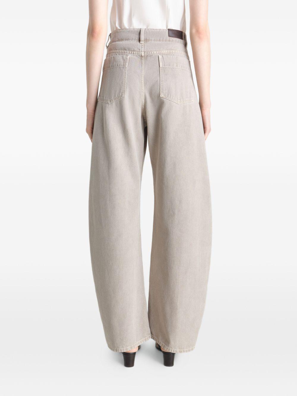 Jeans gamba ampia in beige e grigio LEMAIRE  - donna 