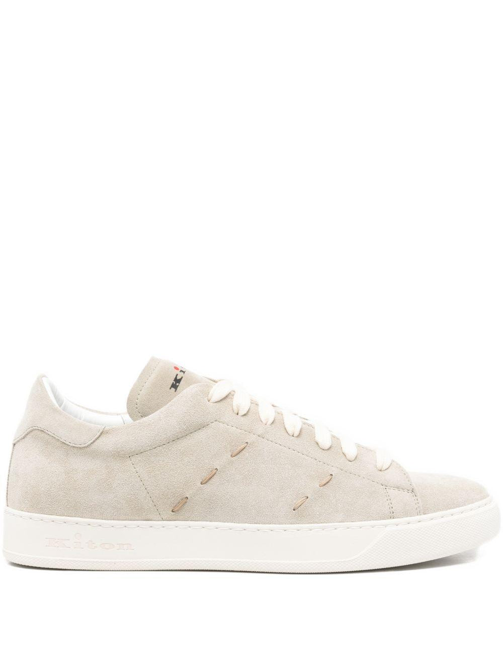 Sneakers basse con cuciture in beige Kiton - uomo 