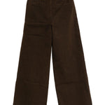 Pantaloni dritti con pannelli di velluto in marrone Dries van noten - donna 