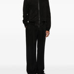 Bomber in pelle scamosciata in nero Salvatore santoro - uomo 