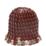 Cappello a secchiello in mesh mettalica in marrone Rabanne - donna 