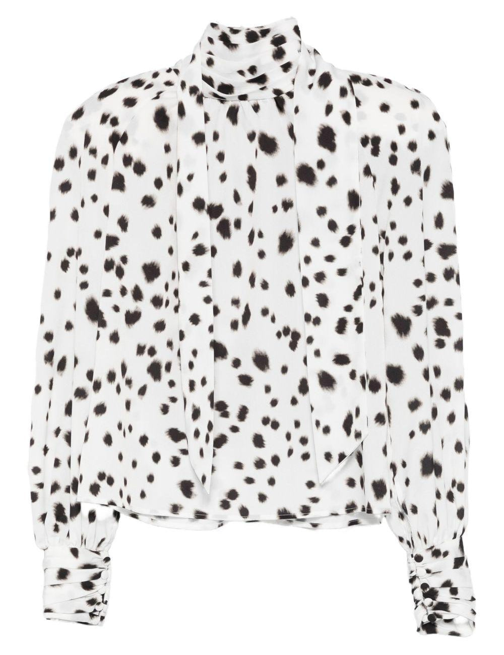 Blusa con motivo dalmata in nero e biancoRowen rose - donna 