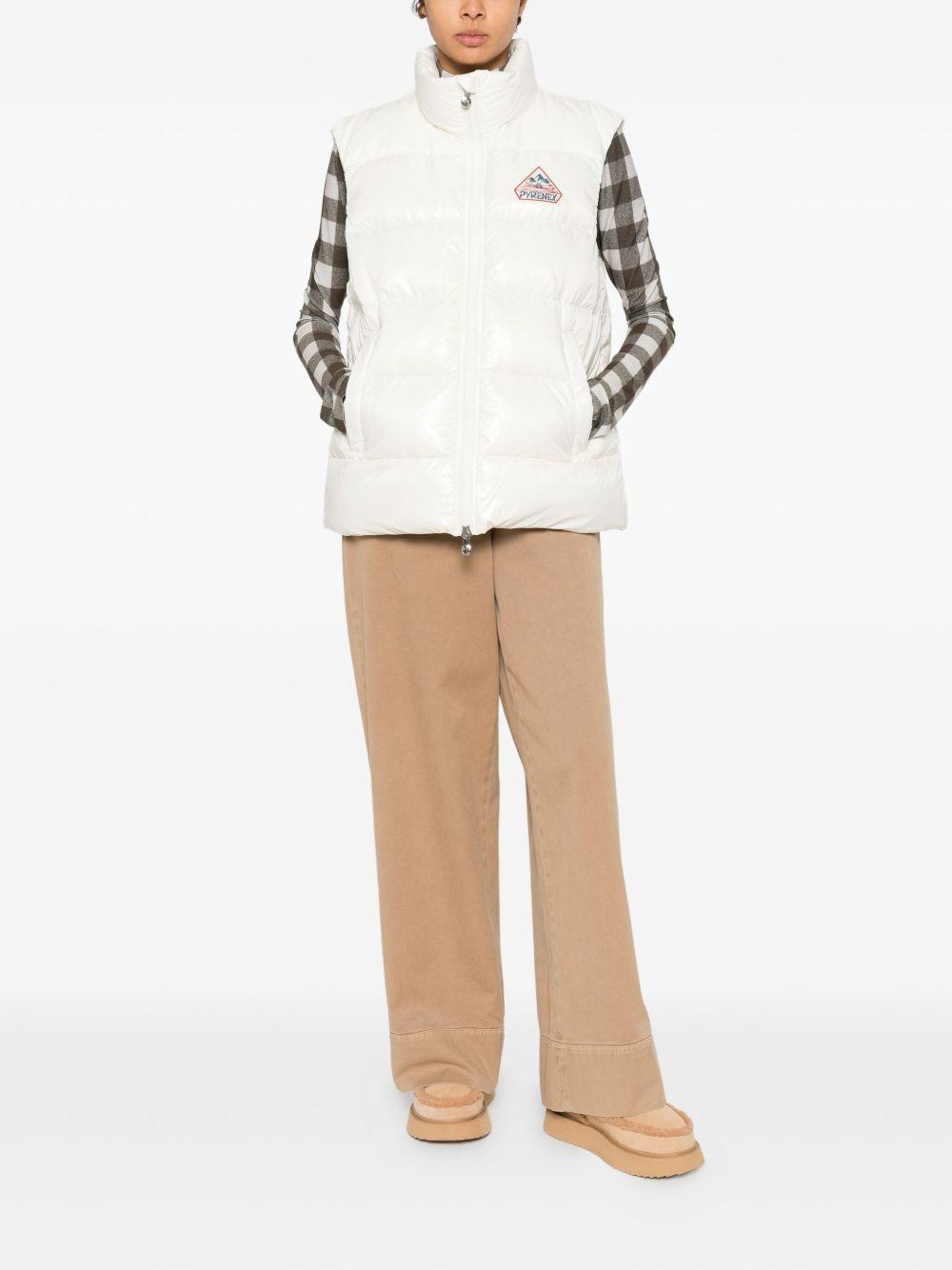 Gilet con logo-patch in bianco Pyrenex - unisex 