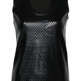 Canotta a rombi in nero di Junya watanabe - donna 