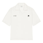 Polo con logo in bianco Courrèges - donna 