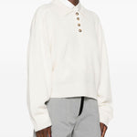 Maglione Polo boxy in avorio Loulou De Saison - donna 