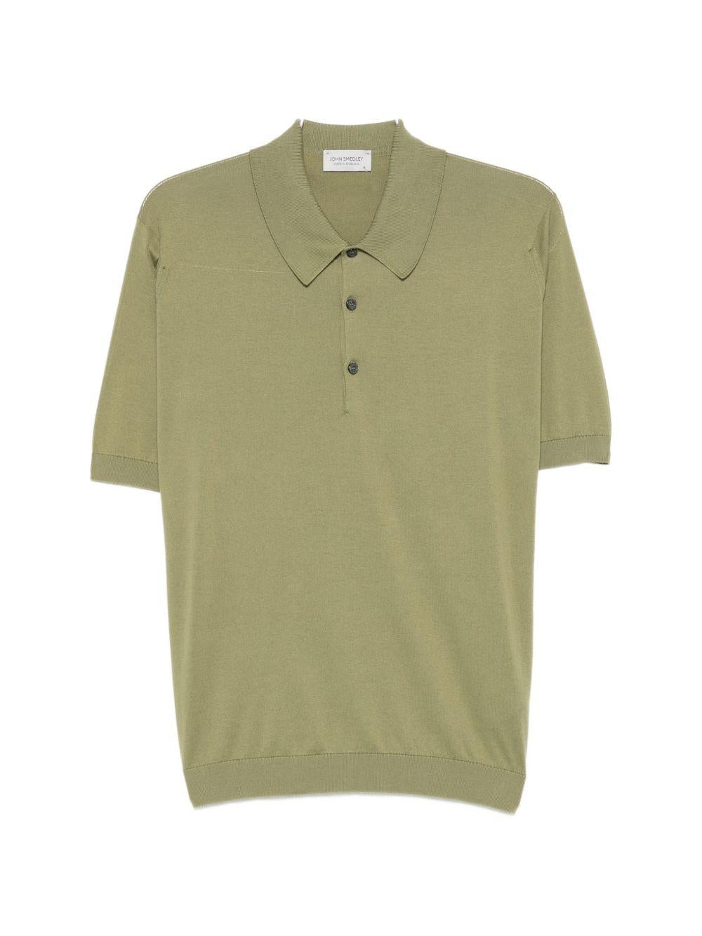 Polo a maniche corte in verde John smedley - uomo 