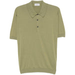 Polo a maniche corte in verde John smedley - uomo 