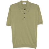 Polo a maniche corte in verde John smedley - uomo 