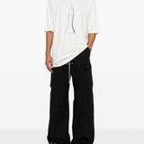 Pantaloni cargo con vita elasticizzata in nero Rick owens drkshdw - uomo 