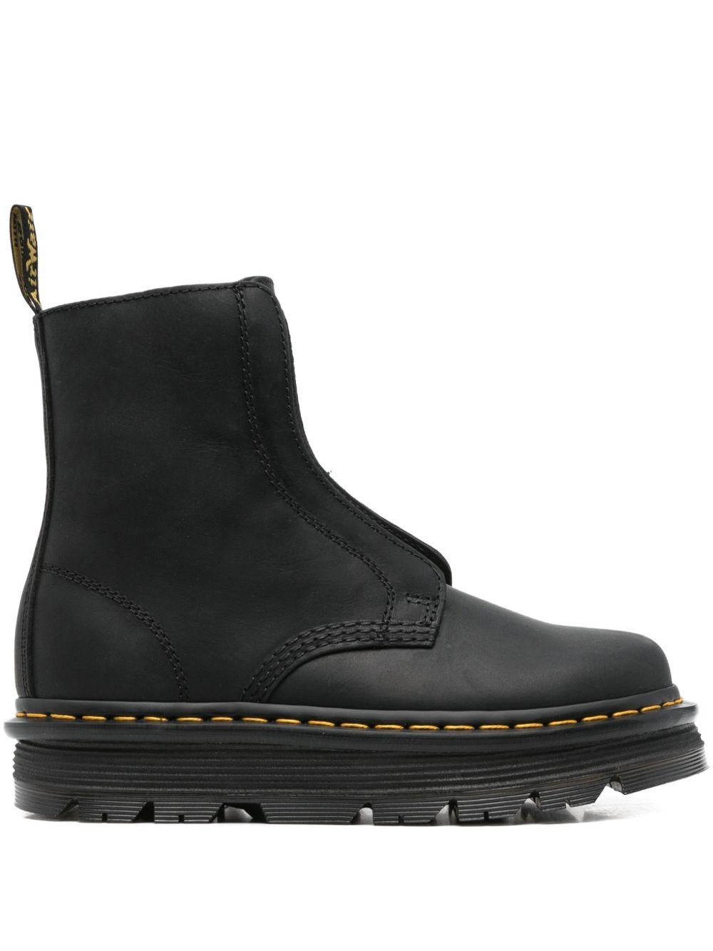 Stivali senza lacci zebzag in nero Dr. Martens - donna 