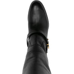Stivali alti al ginocchio con fibbia charlie in nero Golden goose - donna 