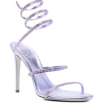 Sandali cleo con cristalli in lilla Rene caovilla - donna 