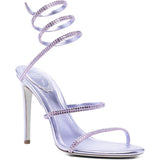 Sandali cleo con cristalli in lilla Rene caovilla - donna 