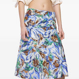 Gonna midi con paillettes multicolore Rabanne - donna 