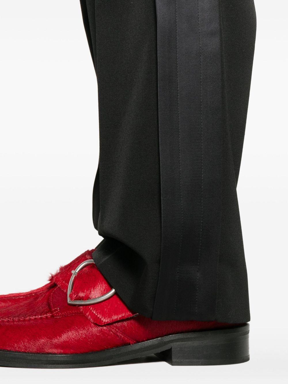 Pantaloni plissé con righe laterali in nero Casablanca - uomo 