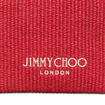 Clutch con logo stampato in rafia in rosso Jimmy choo - donna 