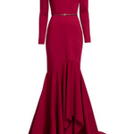 Abito lungo con spalle scoperte in rosso Elie Saab - donna 