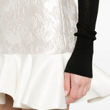 Minigonna con ruches in bianco Ganni - donna 