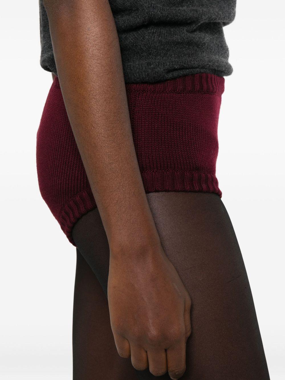 Pantaloncini in maglia in bordeaux Rowen rose - donna 