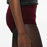 Pantaloncini in maglia in bordeaux Rowen rose - donna 