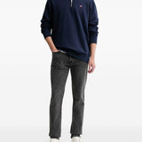 Felpa con zip in blu Levi's - uomo 