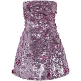 Abito mini con paillettes in viola Simkhai - donna 
