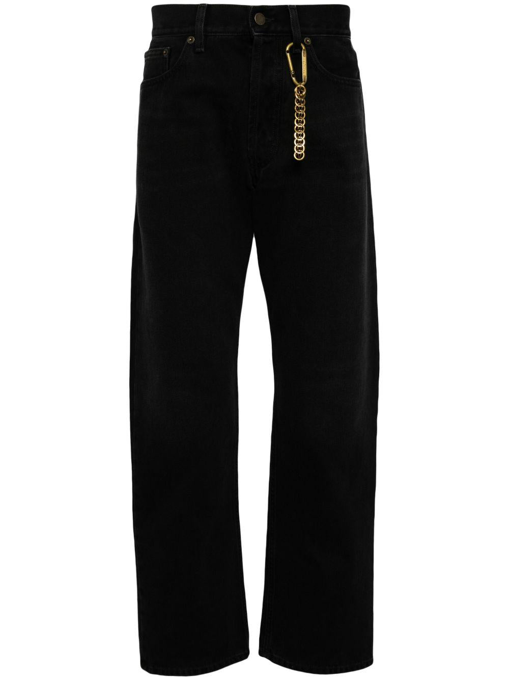 Jeans dritti con vita media Larry in nero Darkpark - uomo 
