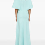 Abito lungo star shower con cristalli in celeste Jenny packham - donna 