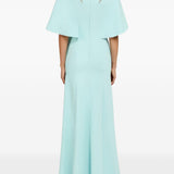 Abito lungo star shower con cristalli in celeste Jenny packham - donna 