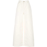 Jeans a gamba ampia in bianco Golden goose - donna 