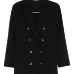 Blazer doppiopetto in nero Alberta Ferretti - donna 