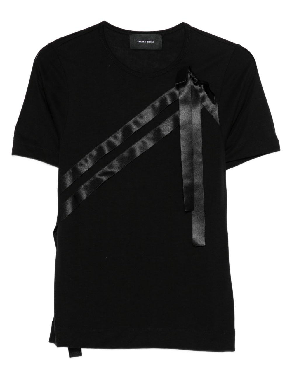 T-shirt con fiocco in nero Simone Rocha - donna 