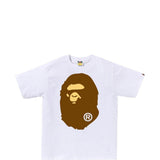 T-shirt con stampa in bianco A BATHING APE - uomo 