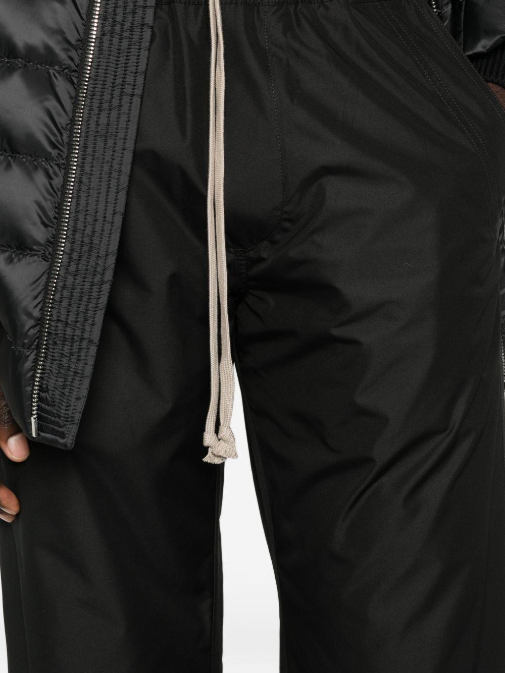 Pantaloni a gamba dritta con coulisse in nero Rick Owens x Moncler - uomo 