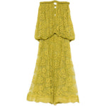 Abito midi intrecciato in pizzo in verde Zimmermann - donna 