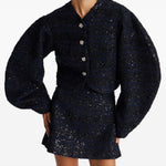 Giacca con paillettes in blu Rotate - donna 