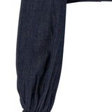 Top con volant Aster in blu 